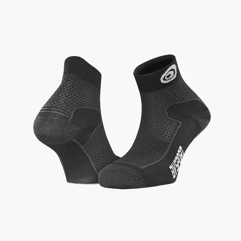 Double polyamide EVO noir/gris - Socquettes randonnée 1/4