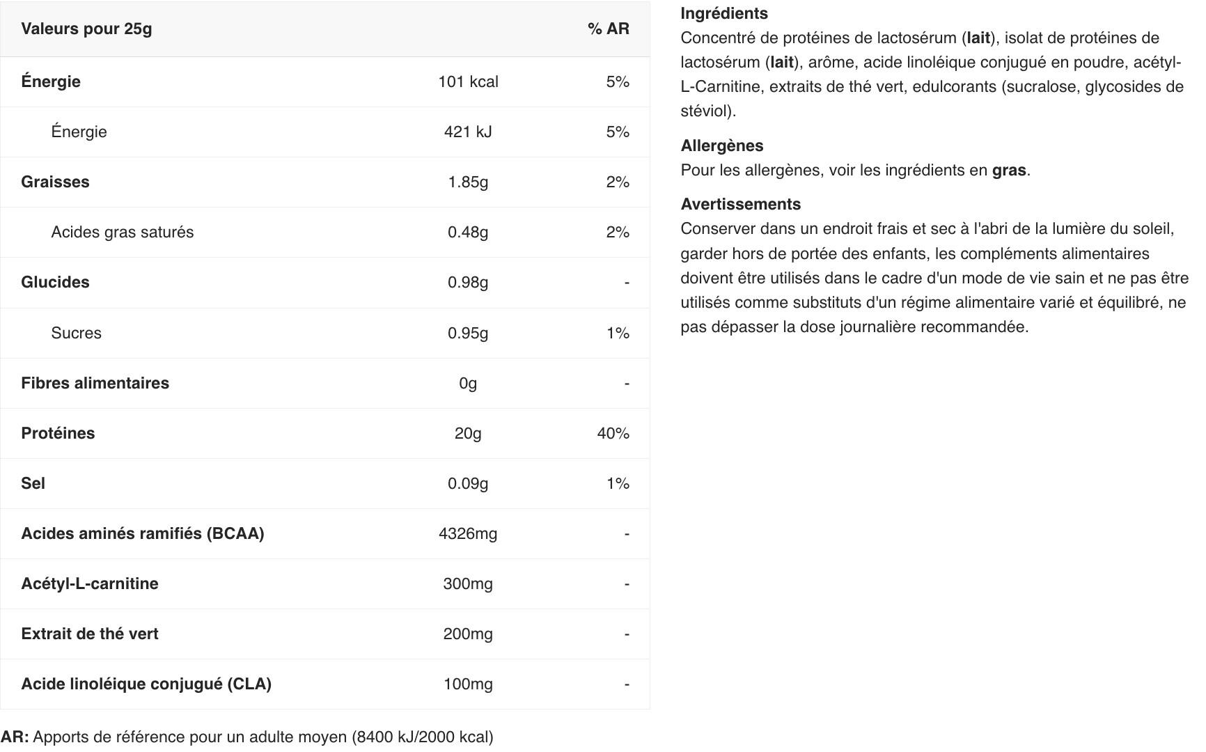 Protéine de sèche - Diet Whey Protein - Glace à la Vanille 2/3