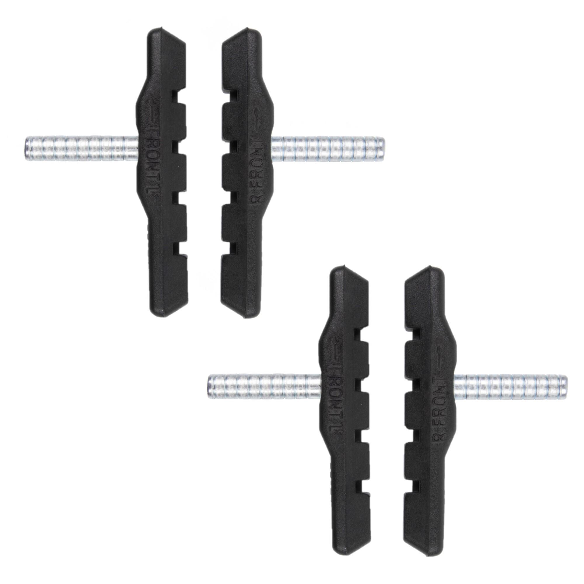M-WAVE Set of 2 BPR-VC-NT 72mm MTB Cantilever V Brake Blocks/Pads - Black