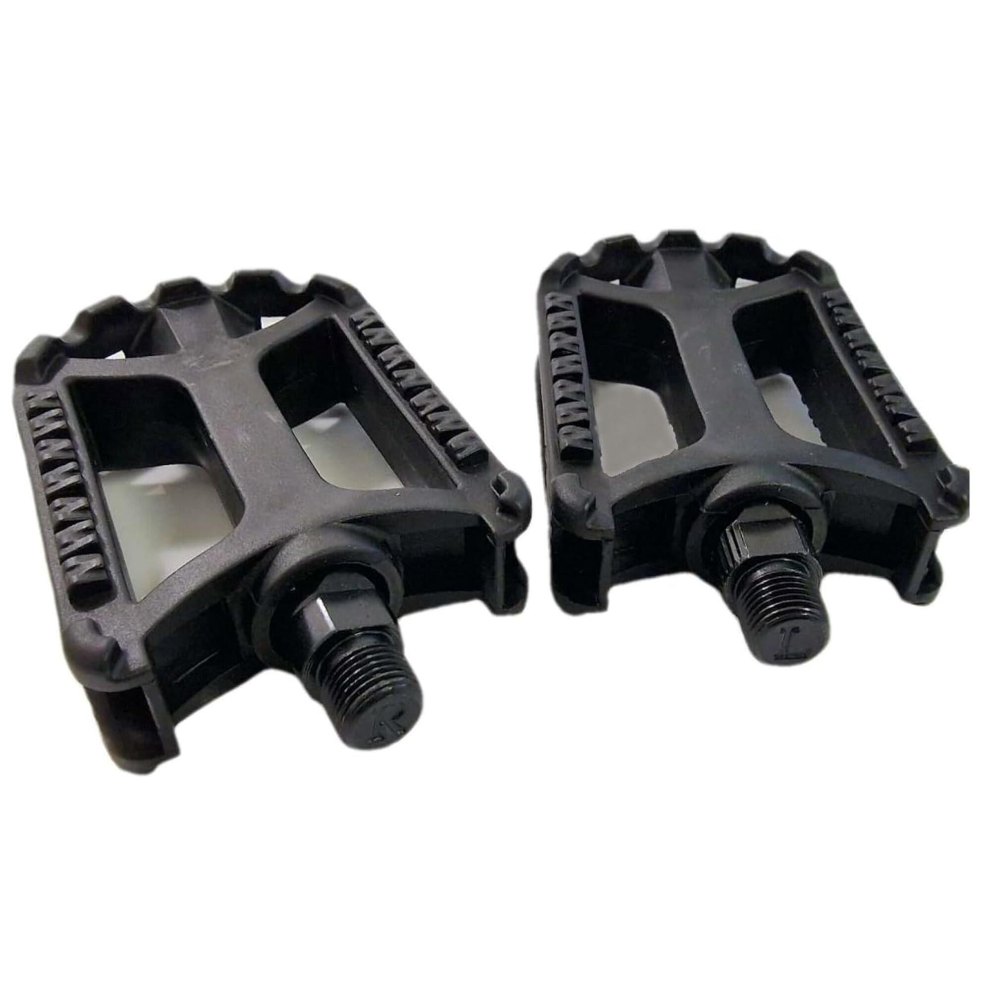 Adult 9/16" Resin Bike/Bicycle Pedals Black - Conforms to BS and GS K1183 6/7