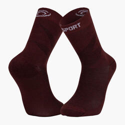 Chaussettes DOUBLE GR HAUTE "LYOCELL" Bordeaux