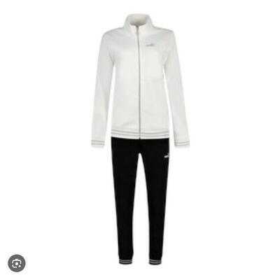 TUTA PUMA DONNA COLORE BIANCO-NERO ARGENTO WHITE