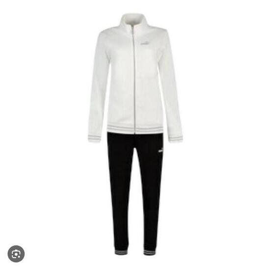 TUTA PUMA DONNA COLORE BIANCO-NERO ARGENTO WHITE