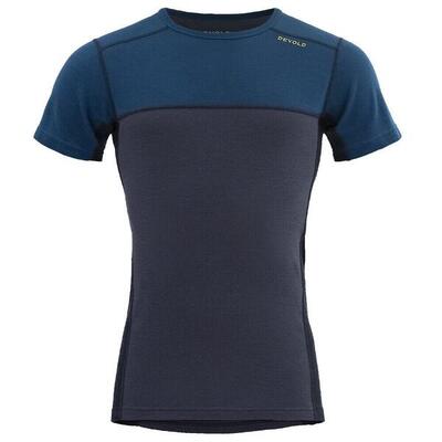 Kurzarm-Shirt Lauparen Merino 190 T-Shirt Man flood-night-ink