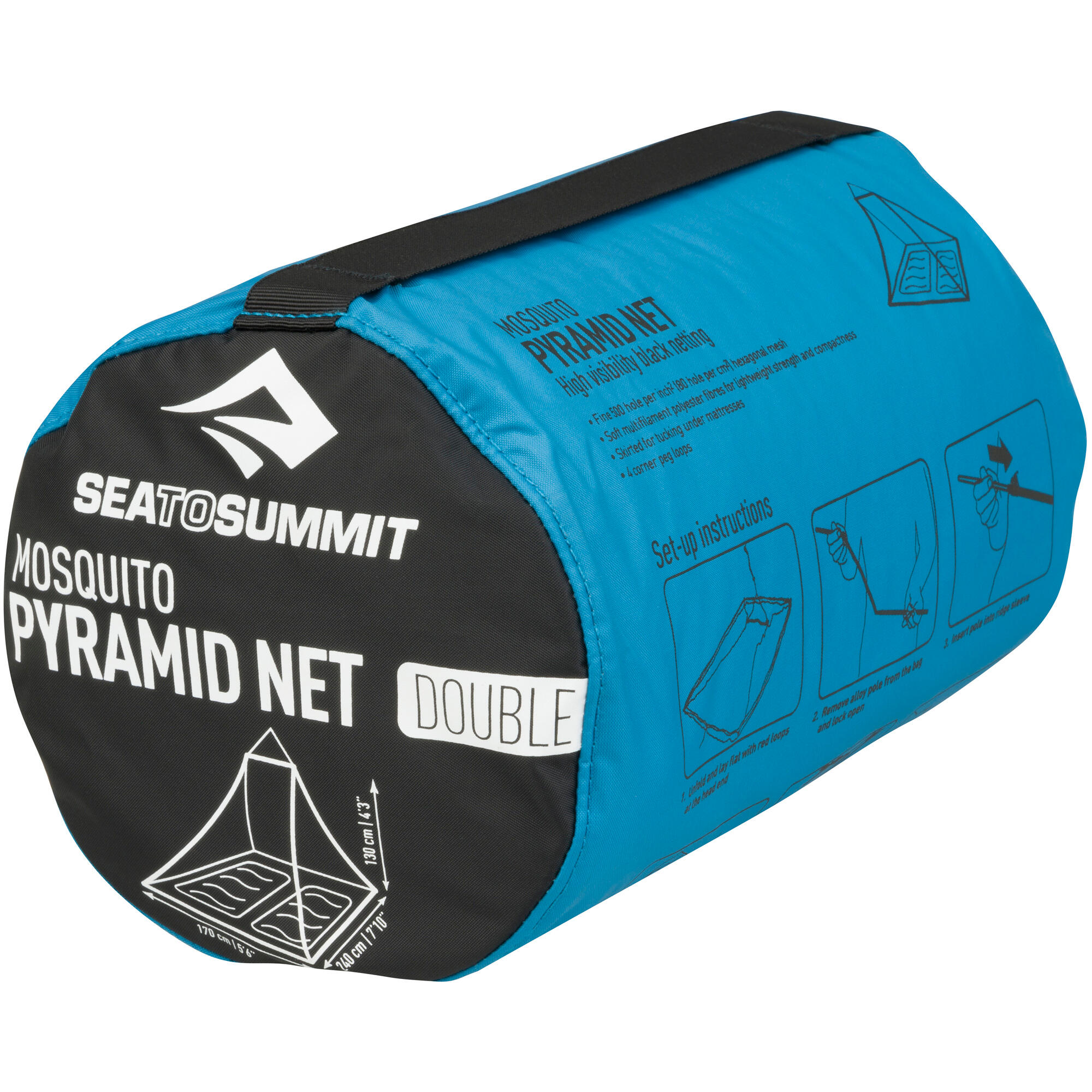 Moustiquaire pyramidale double Sea to Summit gris polyester 340 g, 80 t/cm² 3/7