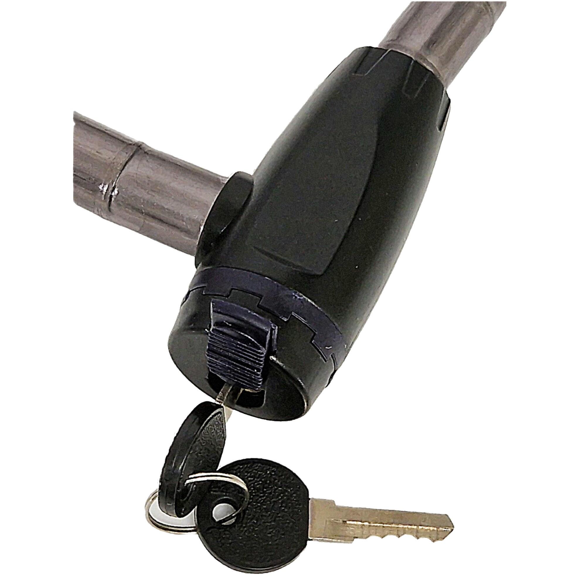 M-WAVE Armoured Cable Lock 800mm x 18mm with Keys 6/7