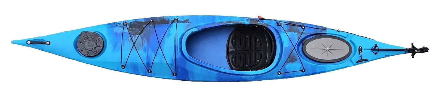 Kajak jednoosobowy turystyczny do pływania Scorpio kayak VIKING 12 + ster 2/6
