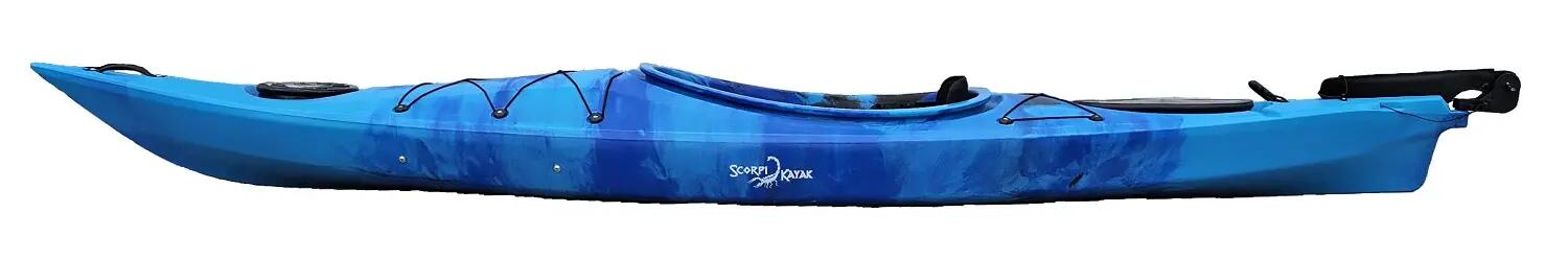 Kajak jednoosobowy turystyczny do pływania Scorpio kayak VIKING 12 + ster 3/6