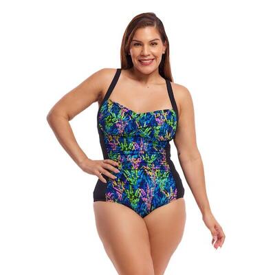 Funkita gerimpeld eendelig badpak voor dames