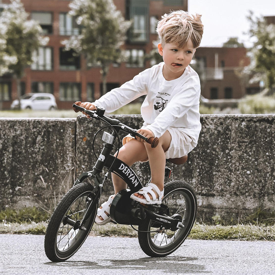Deryan 3-in-1 Kinderfahrrad - 14 inch - Laufrad - Inkl. Stützräder 6/7