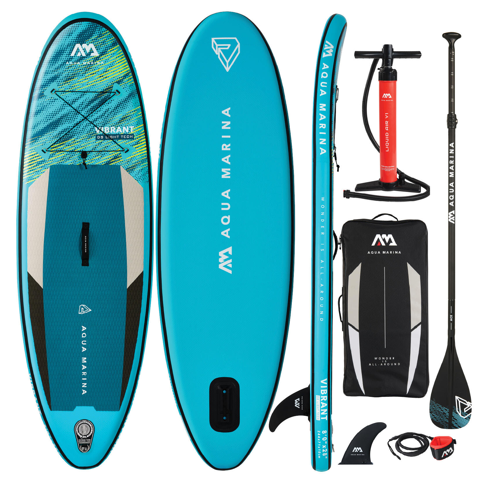 AQUA MARINA Vibrant Youth 8ft Inflatable Stand Up Paddleboard Package
