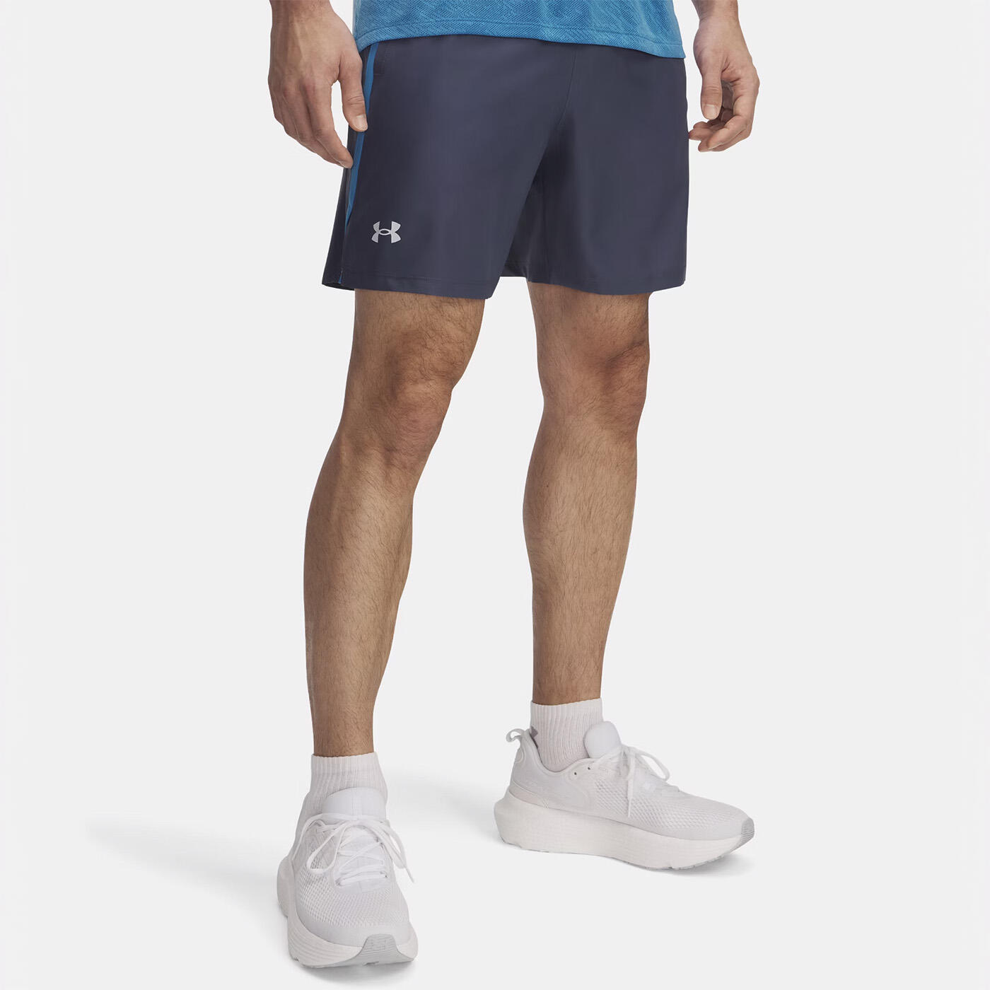 Pantaloncini Ua Launch 18 Cm Da Uomo Blu Tempesta 1/3