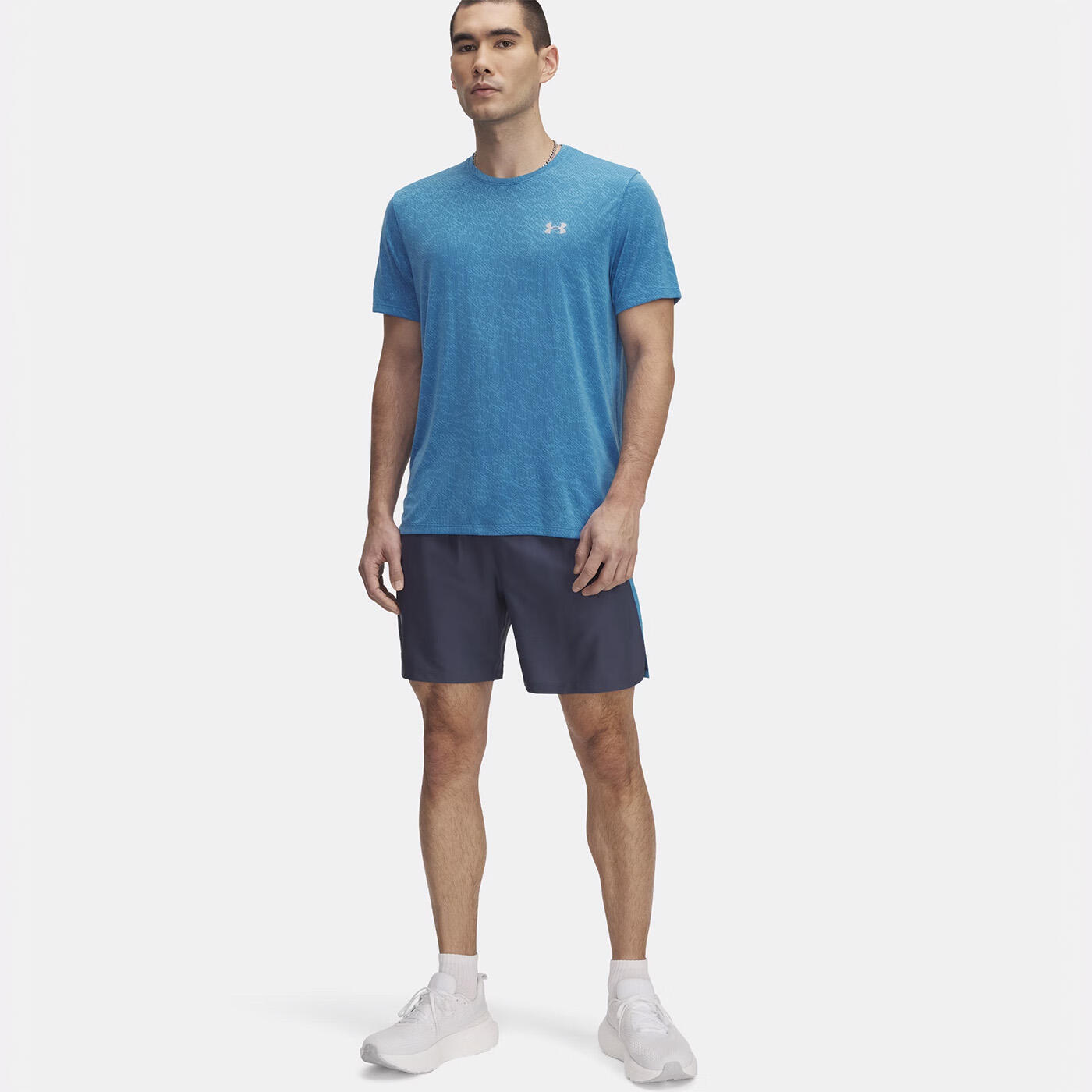 Pantaloncini Ua Launch 18 Cm Da Uomo Blu Tempesta 3/3