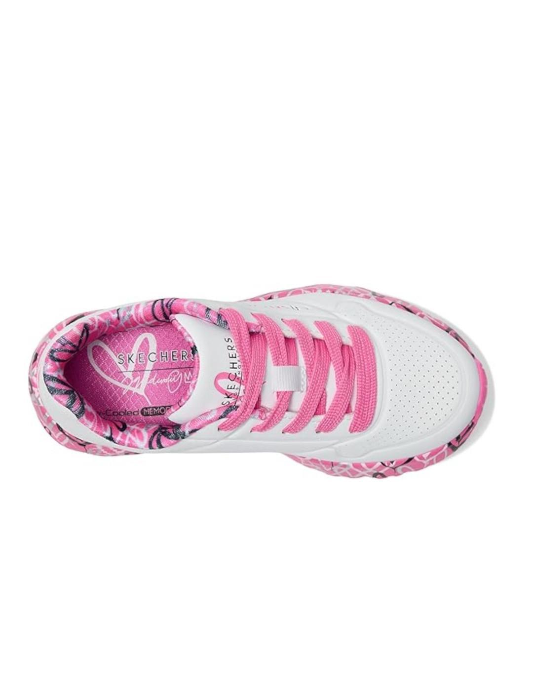 Tênis para Menino Skechers Uno lite lovely luv Multicolorido 3/4