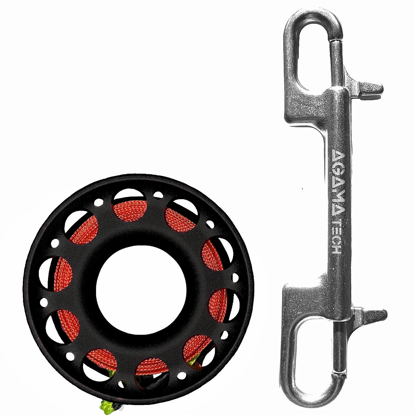 AGAMA Cívka ALU 15 m s karabinou TECH na potápění