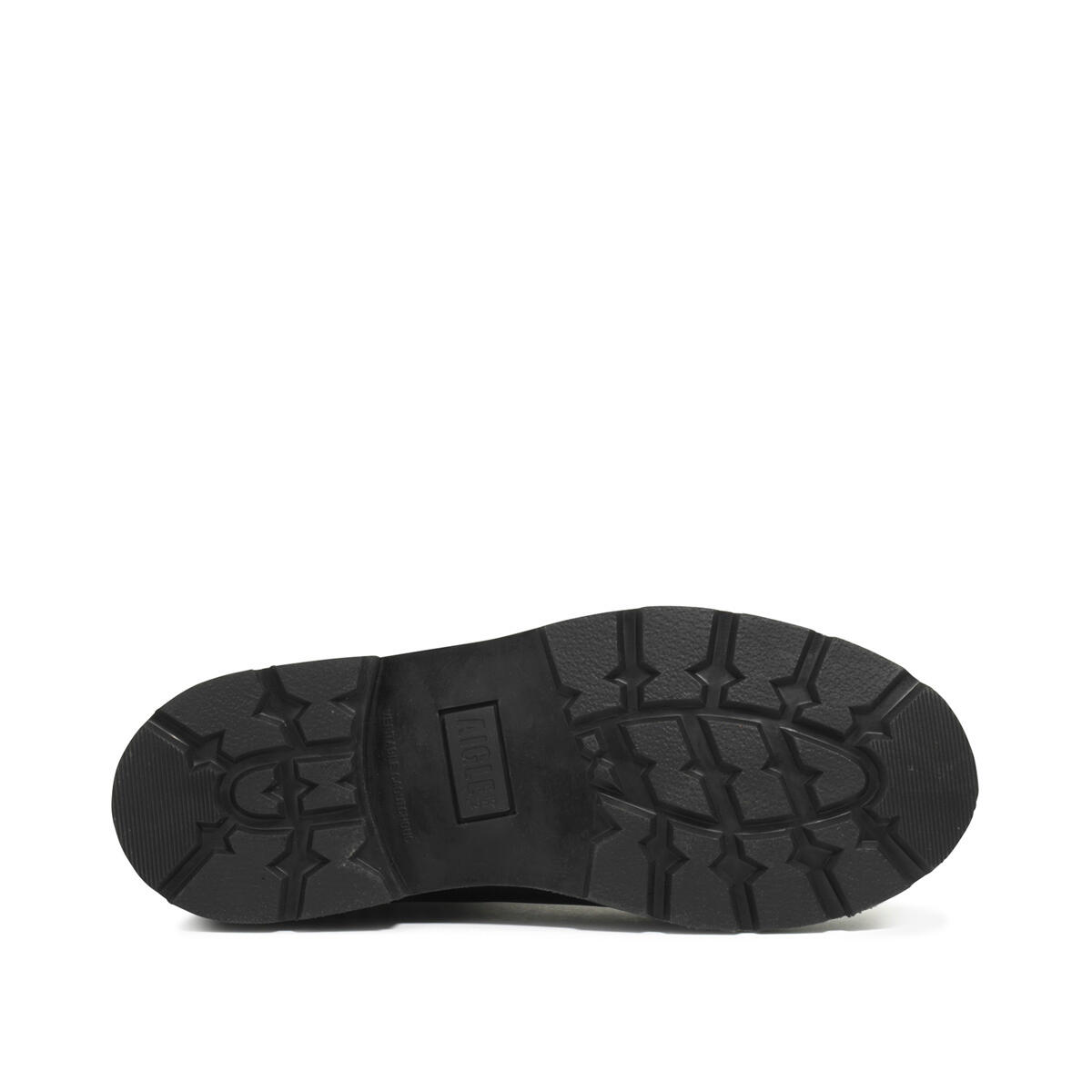Botines de cuero con tacón ancho QUERCY negro 4/4