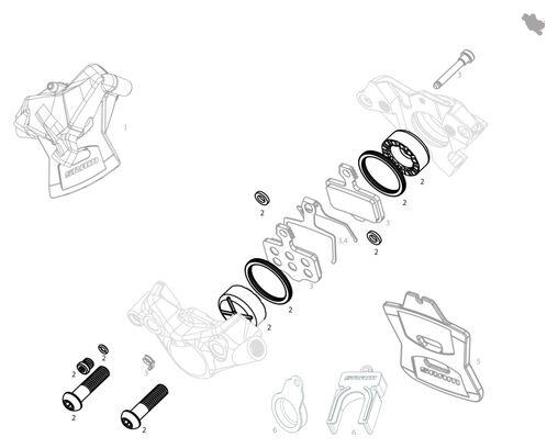 Sram Rival AXS Piston Service Kit for Sram Rival AXS D1 (ED-RIV-D1) Disc Brake C 3/3