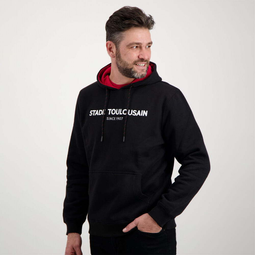 STADE TOULOUSAIN Felpa Con Cappuccio Elegante Stade Toulousain Da Uomo Nera