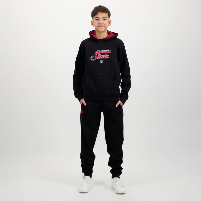 Hanorac cu glugă pentru copii Stade Toulousain Custom - Negru