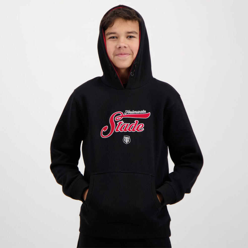 Felpa Con Cappuccio Custom Stade Toulousain Per Bambini Nera 4/6