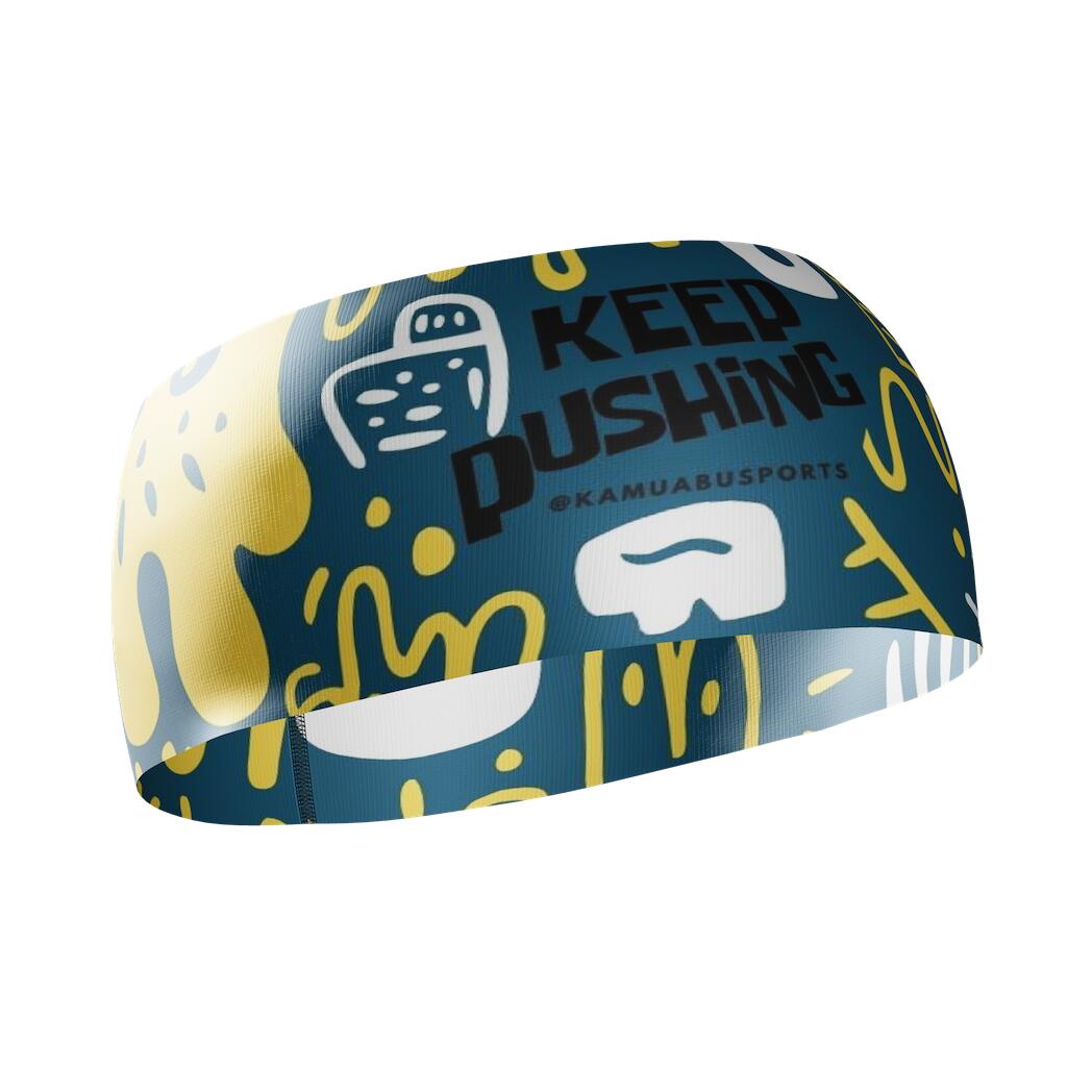 KAMUABU HEAD BAND RUNNING Elite KEEP PUSHING - Sem Costuras
