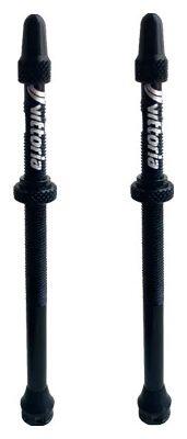 Paar Vittoria Multiway Presta Tubeless Ventile Schwarz
