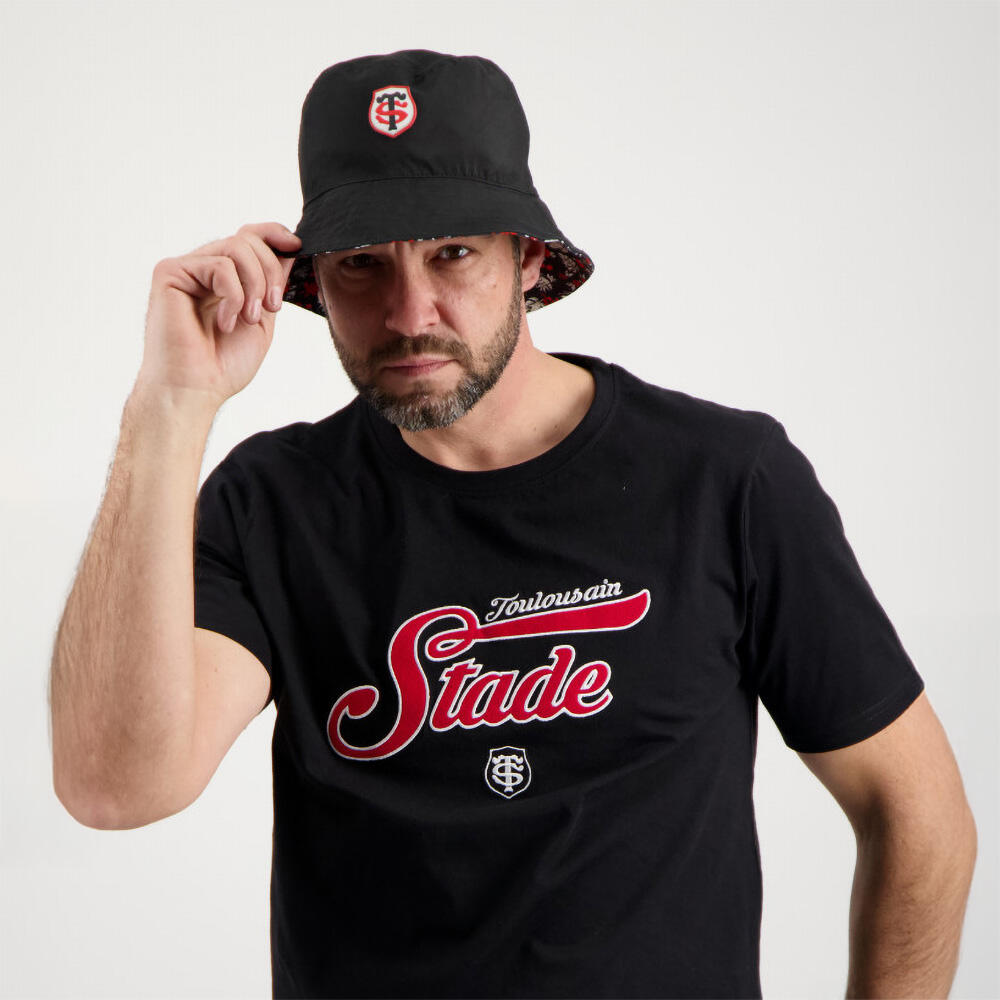 T-shirt Custom Stade Toulousain Maniche Corte Da Uomo Nera 3/4