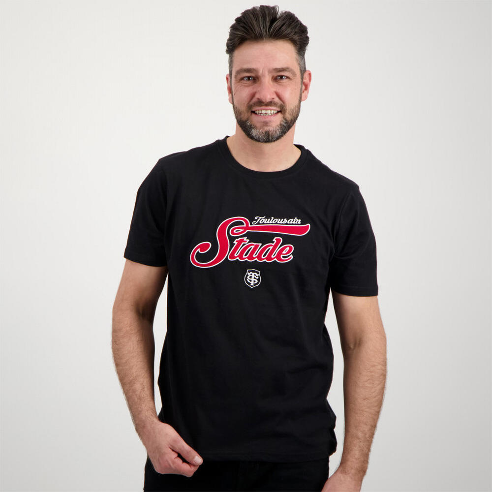 STADE TOULOUSAIN T-shirt Custom Stade Toulousain Maniche Corte Da Uomo Nera