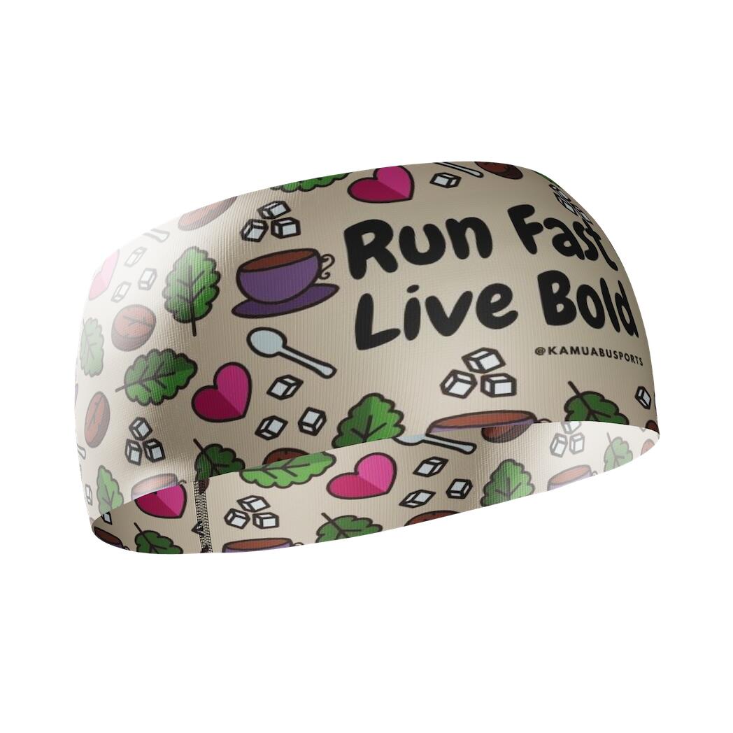 KAMUABU HEAD BAND RUNNING Elite COFFEE TIME - Sem Costuras