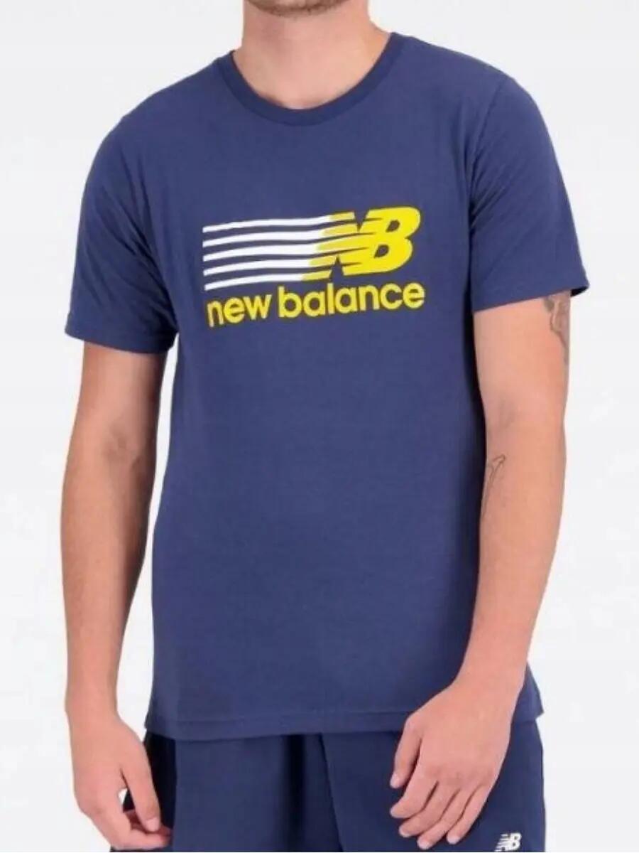 T-shirt New Balance Sportief Design Blauw 4/4