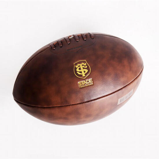 Vintage Leder-rugbyball Stade Toulousain Sammlerstück
