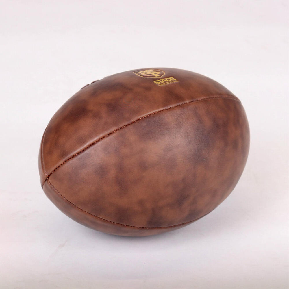 Vintage Leder-rugbyball Stade Toulousain Sammlerstück 4/4