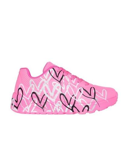 Scarpe per bambini Skechers Uno lite metallic love Rosa