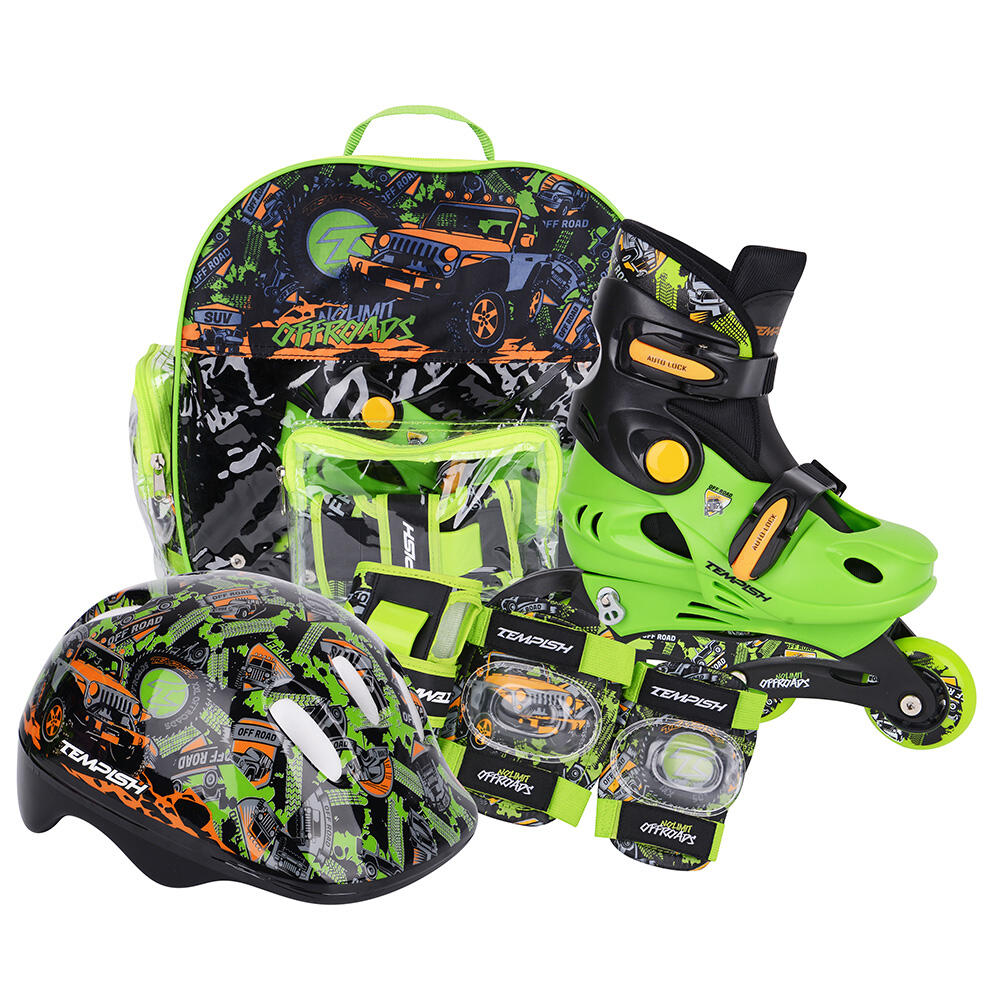 Baby Skeeler Set Racer - Kinderen - Verstelbaar - Groen 3/7
