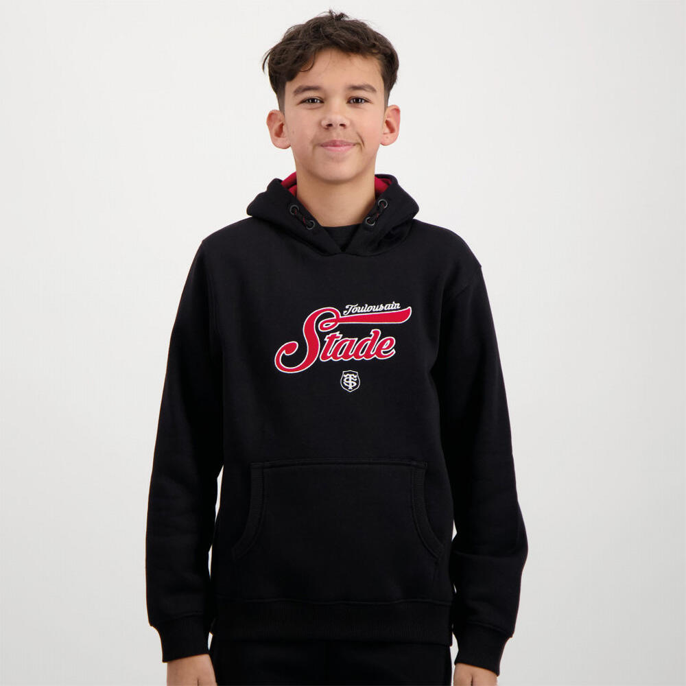 Hanorac cu glugă pentru copii Stade Toulousain Custom - Negru