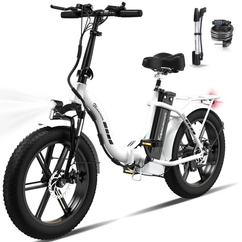 Skladací elektrobicykel EVERCROSS EK6 20" × 4.0 – batéria 13Ah