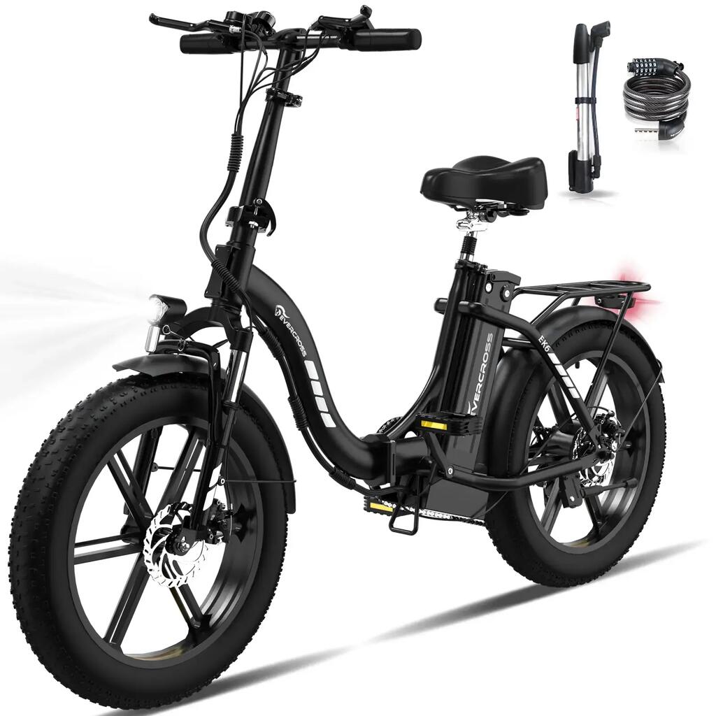 Skladací elektrobicykel EVERCROSS EK6 20" × 4.0 – batéria 13Ah