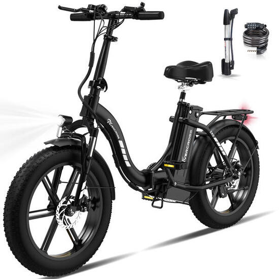 Opvouwbare elektrische fiets voor volwassenen13Ah batterij - EK6 Zwart