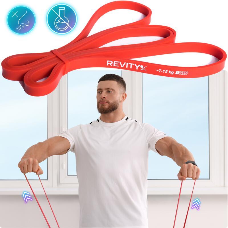 Guma taśma oporowa Power Band Revity Opór 7-15 kg