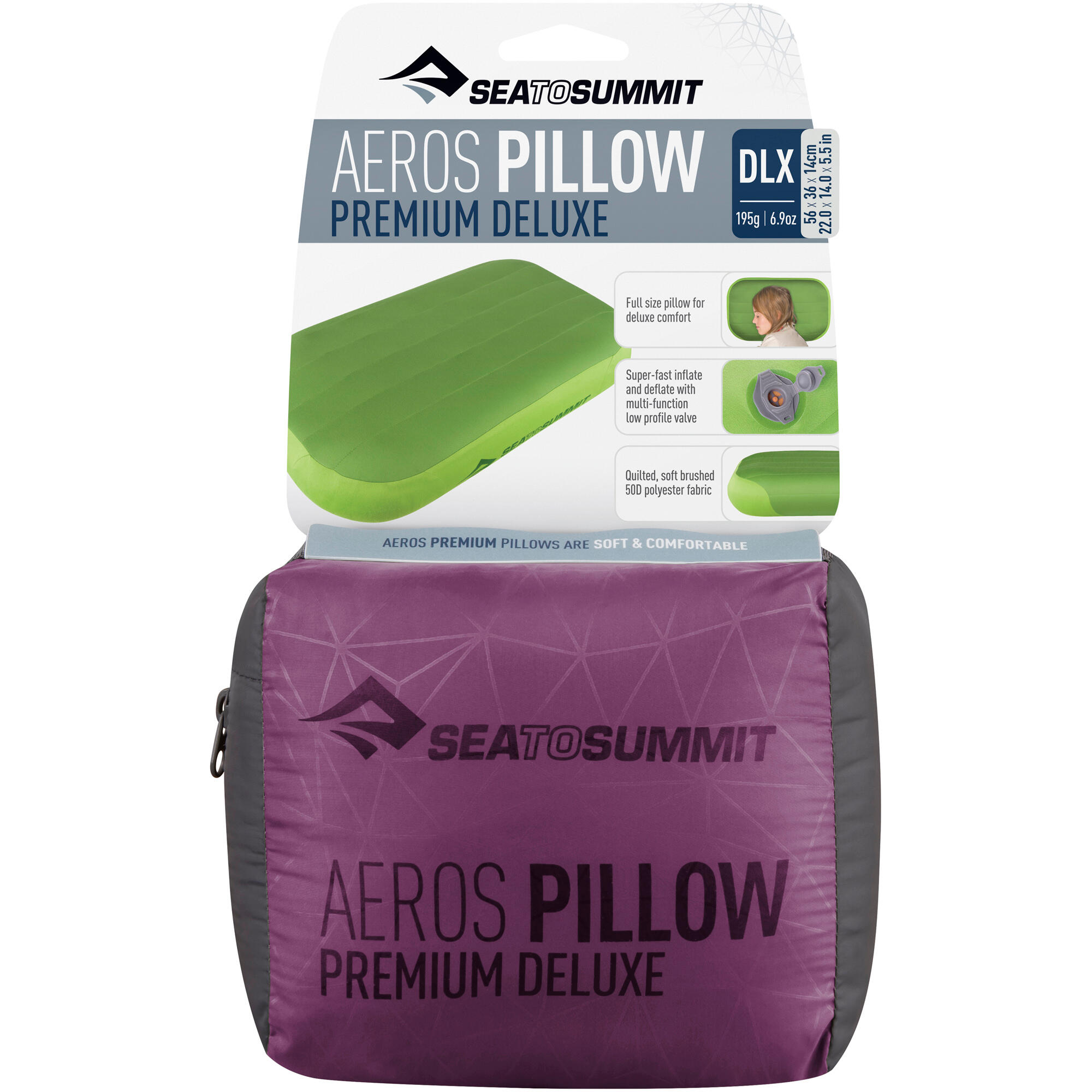 SEA TO SUMMIT Sea to Summit | Aeros Premium Deluxe Hoofdkussen | Magenta
