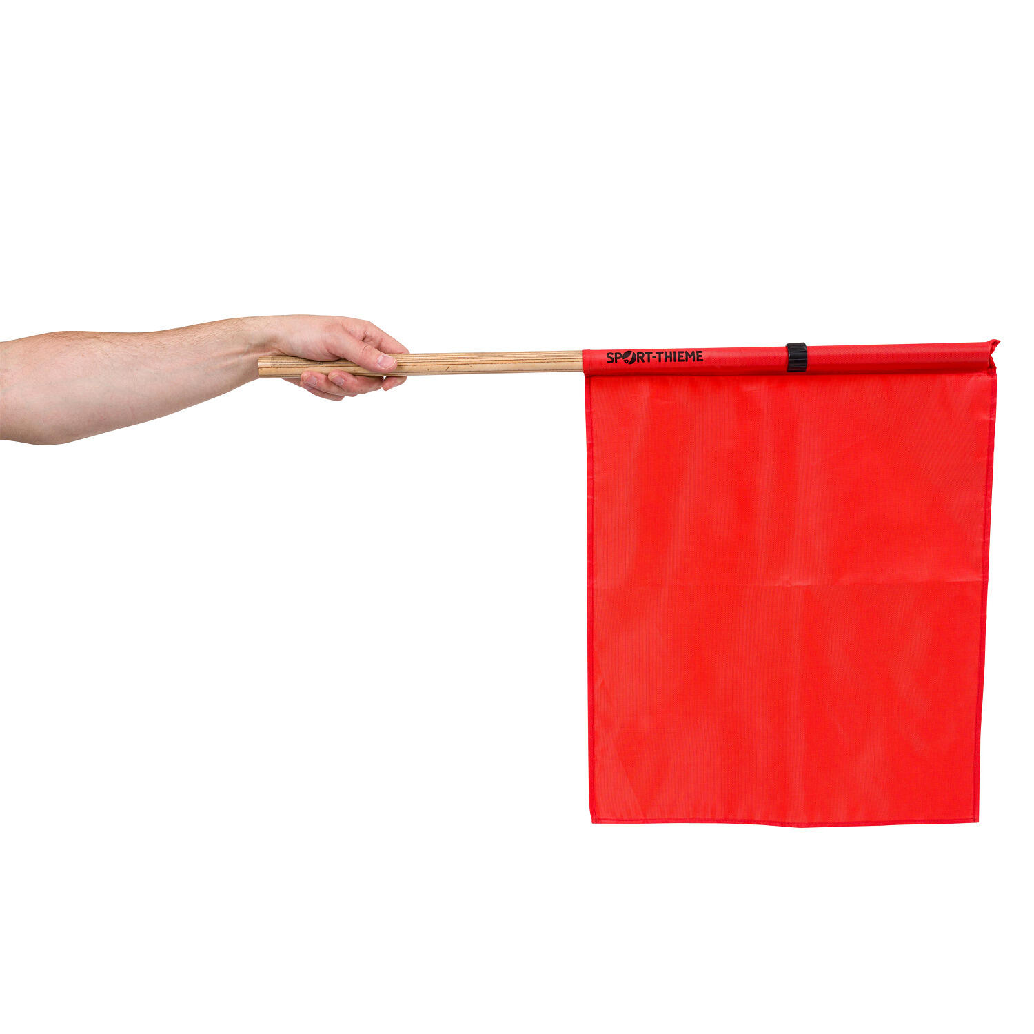 Kampfrichterfahne Colour Holz-Griff Rot Leichtathletik Unisex Rot 5/5
