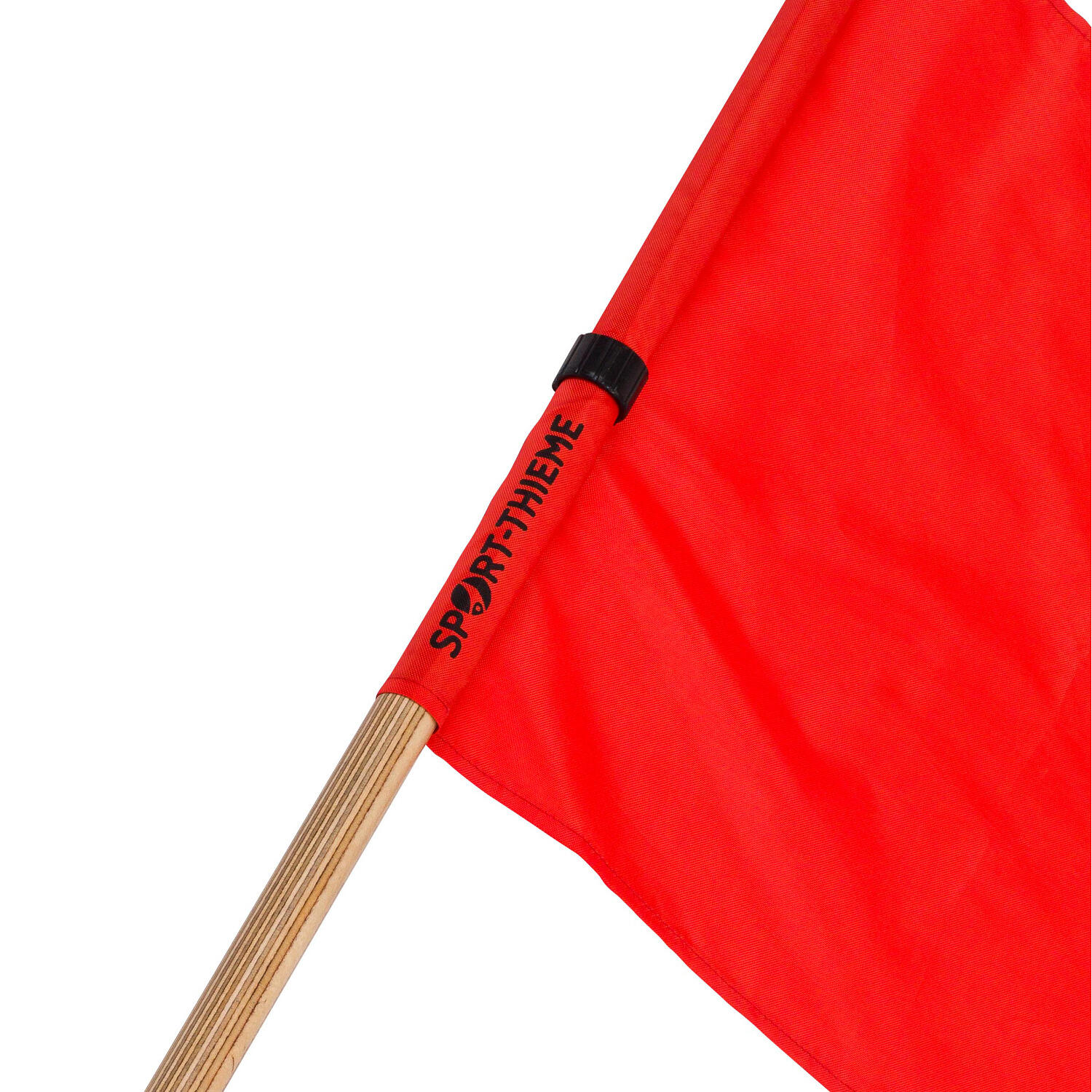 Kampfrichterfahne Colour Holz-Griff Rot Leichtathletik Unisex Rot 4/5
