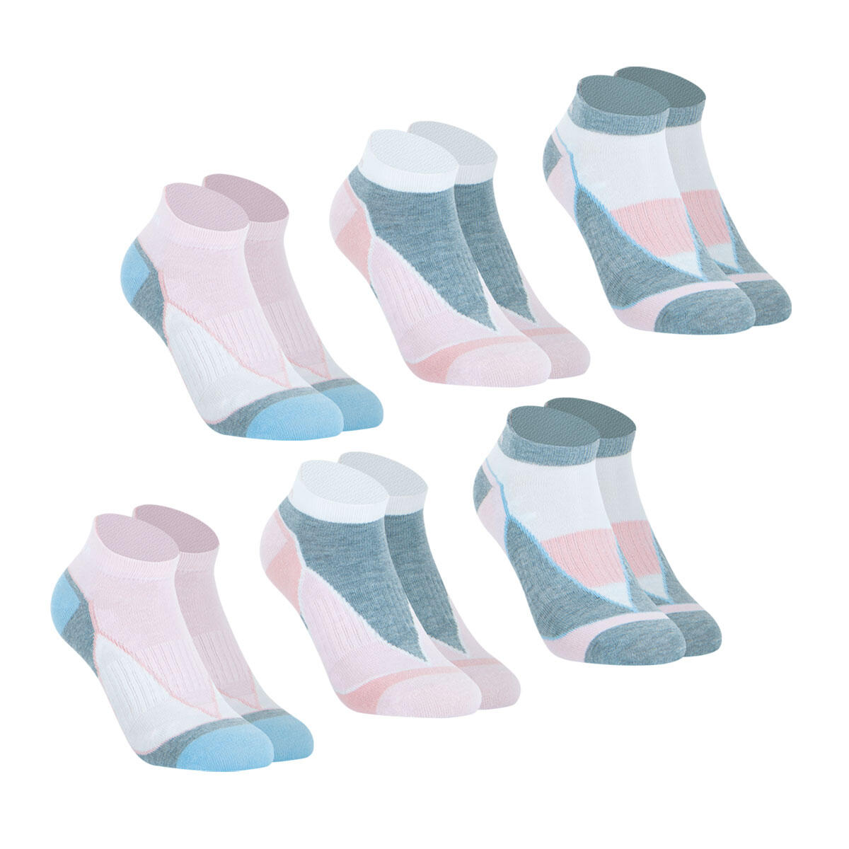 Lot de 6 paires de chaussettes basses femme Sport 2/4