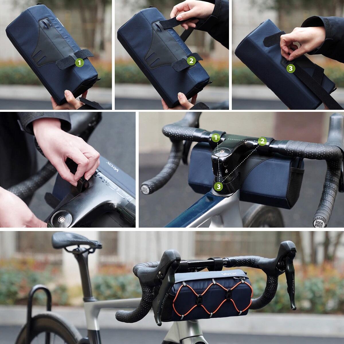 Fahrradtasche für den Lenker VAYOX VA0351 wasserdicht 6/7