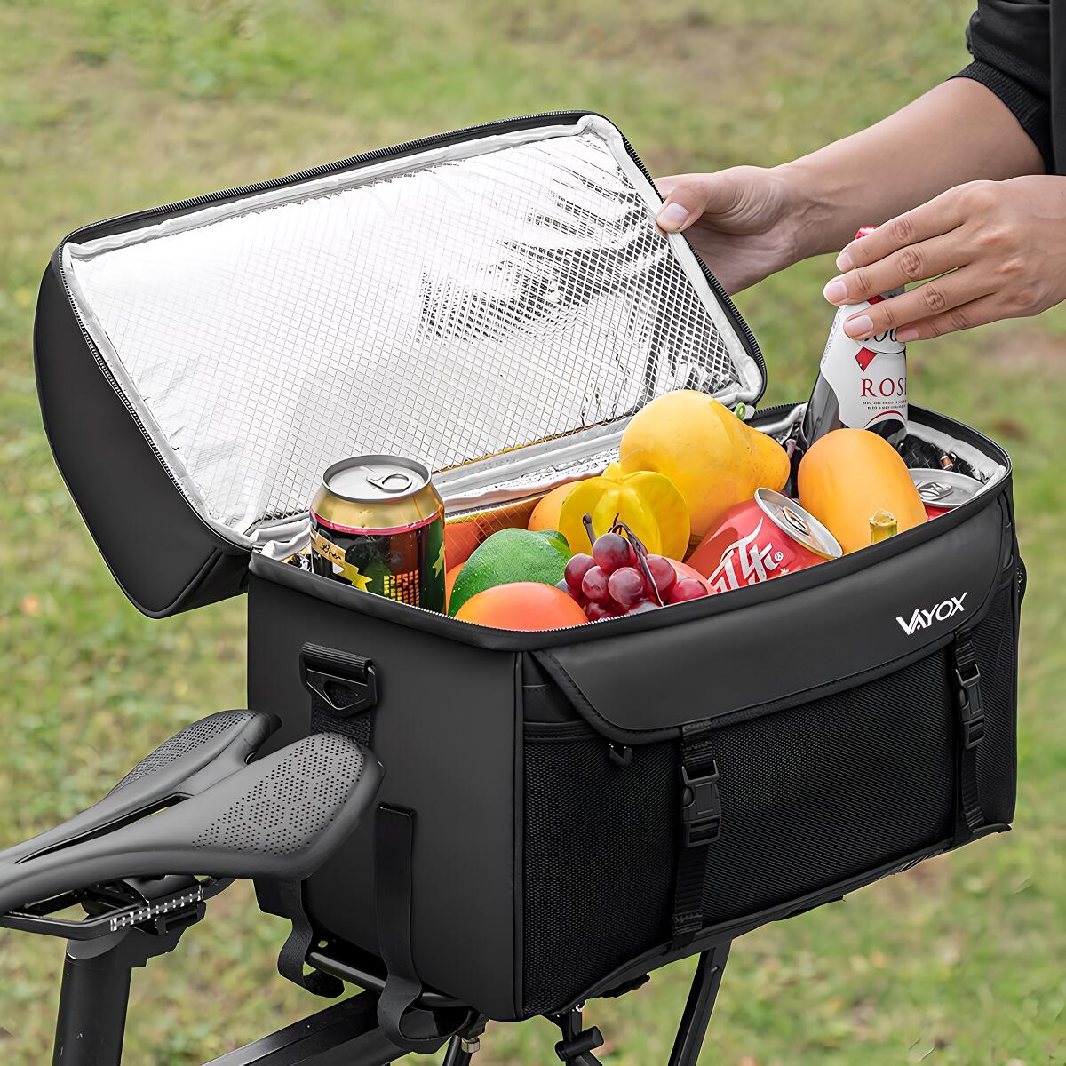 Fahrradtasche für den Gepäckträger VAYOX VA0350 wasserdicht thermisch 11L 2/8