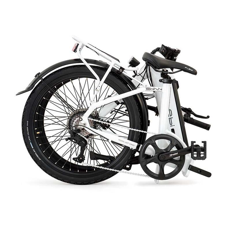 Bicicletă electrică de oraș Swan, 24", albă | Autonomie 70 km - Baterie 10,4 Ah