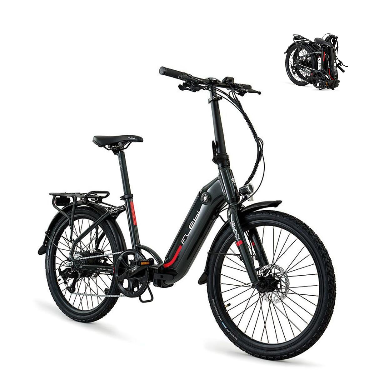 FLEBI Bicicleta eléctrica de turismo Swan 24" Grey | autonomia 70km - bateria 10.4Ah