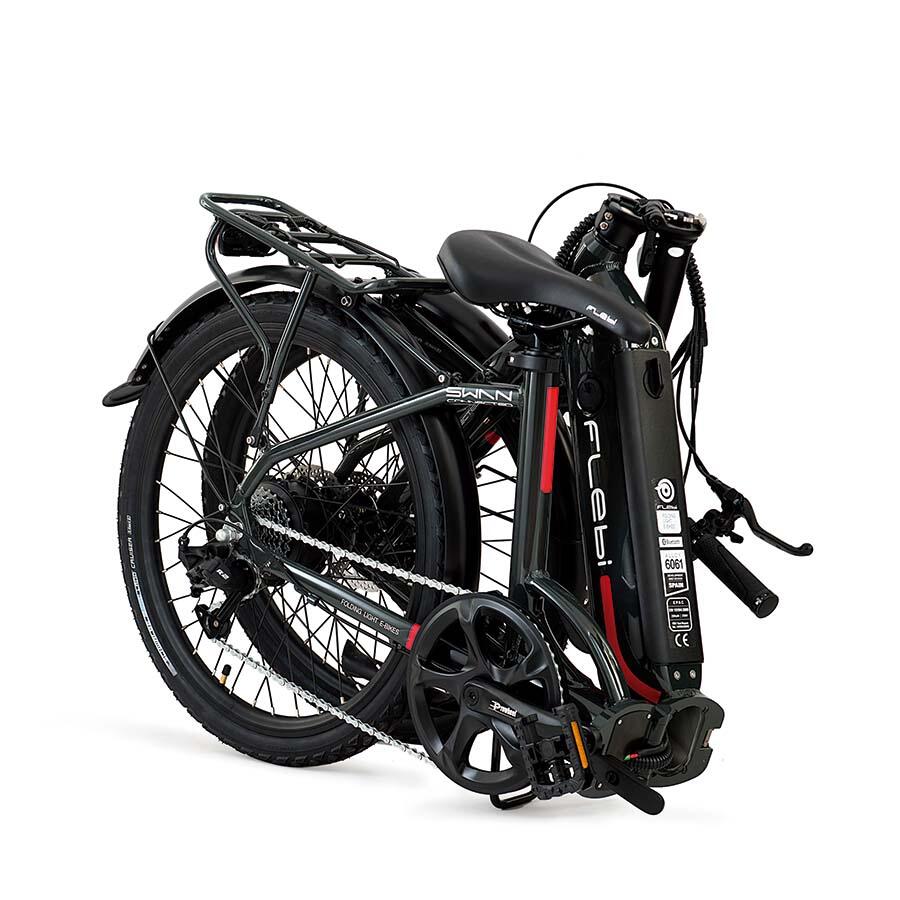Vélo de ville électrique pliant Swan 24" grey | Autonomie 70km - Batterie 10.4Ah 3/8