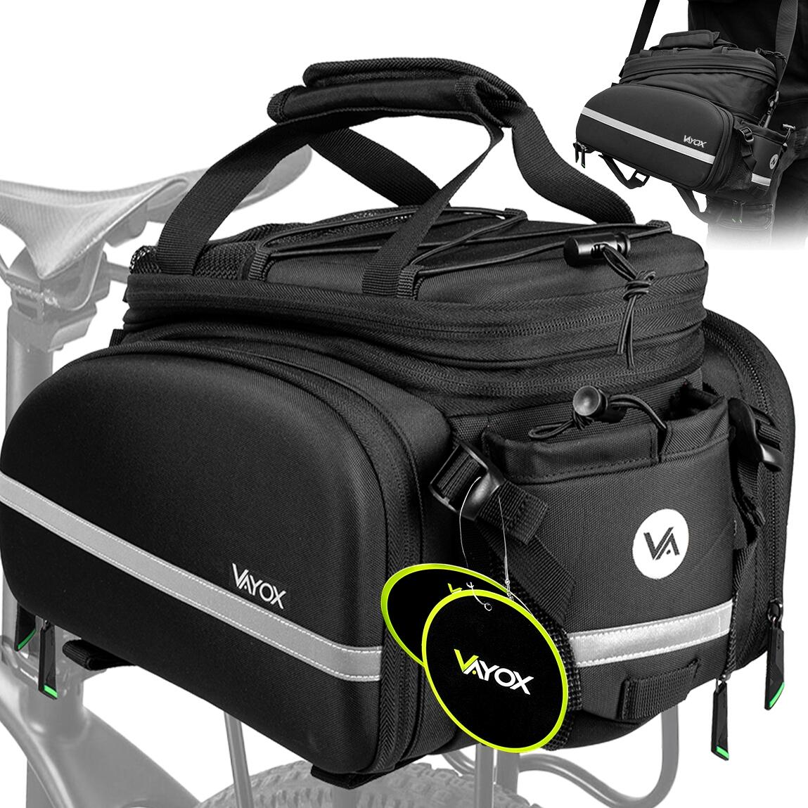 VAYOX Cyklistická brašna na nosič VA0346 voděodolná rozkládací 35L