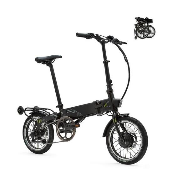 Elektryczny rower składany Supra 4.0 Black lime | Koła 16” | Zasięg 70 km